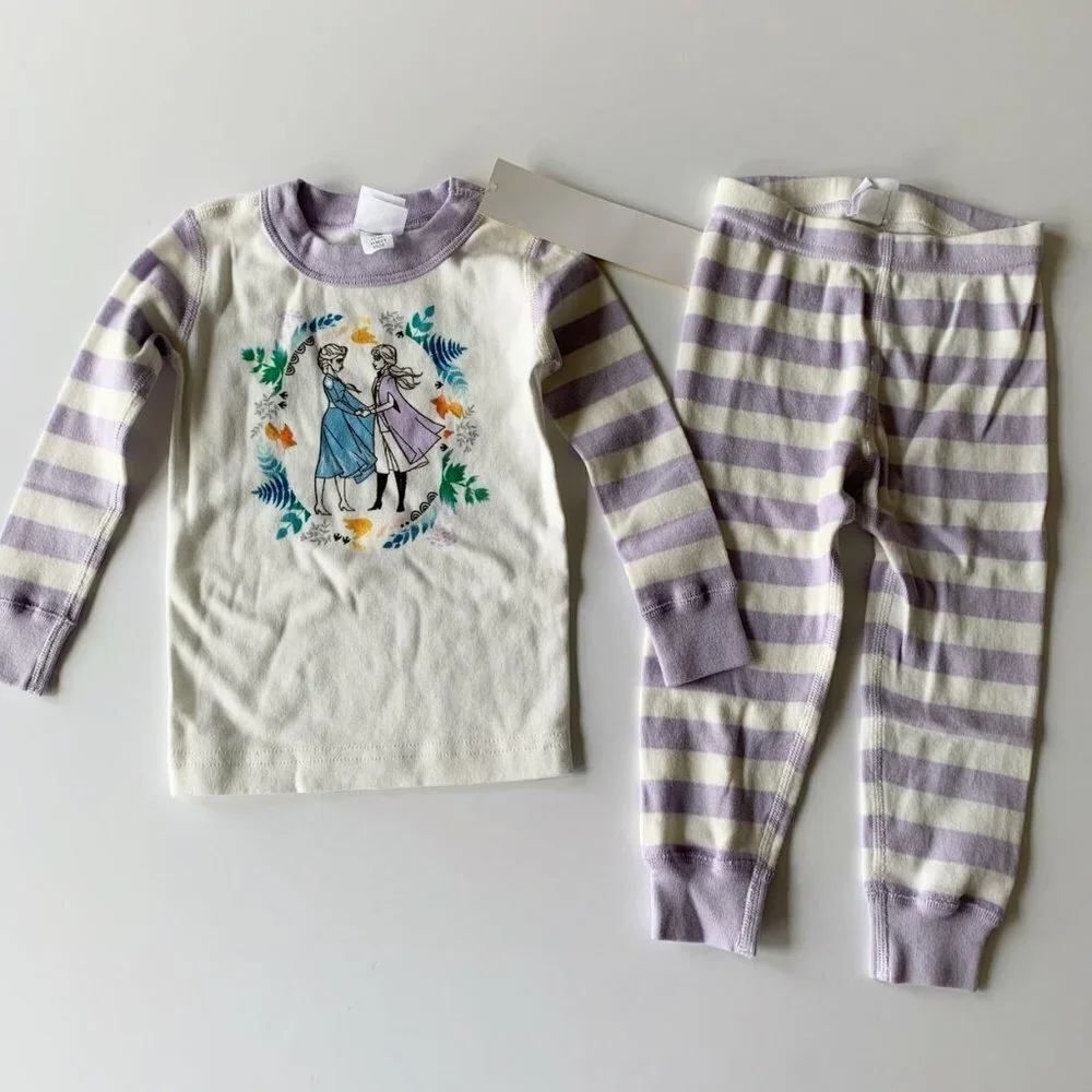 NWT Hanna Andersson Girl Frozen Long John Pajama 2T